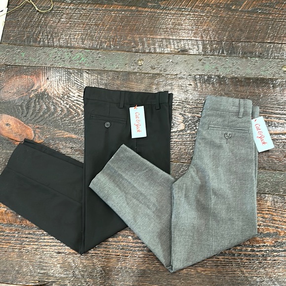 Size 7 Cat & Jack boys slacks black and gray selling together - Picture 1 of 3